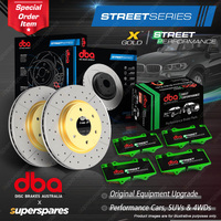 DBA Front X-Gold Brake Rotors & Performance Pads for Dodge Nitro 2.8L 3.7L SUV