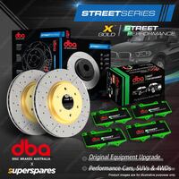 DBA Rear X-Gold Brake Rotors Performance Pads for Ford Fairlane Fairmont LTD BF