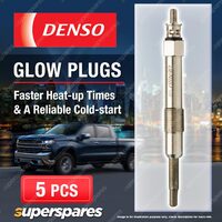 5 x Denso Glow Plugs for Alfa Romeo 156 2.4JTD 932B1 936A2A AR32501 2387cc 5Cyl