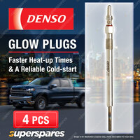 4 x Denso Glow Plugs for Chrysler Grand Voyager V RT 2.8L 120kW 4Cyl MPV 07-16