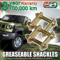 Rear EFS Greaseable Leaf Springs Swing Shackles for Nissan Navara NP300 KING CAB