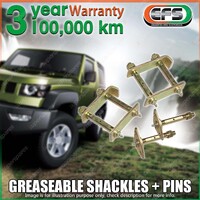 Rear EFS Greaseable Leaf Spring Shackles + Pins for Mazda BT-50 TF 10/2020-On