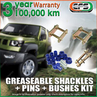 REAR EFS greaseable Leaf Spring Shackles + Pins for Nissan Navara NP300 15-ON