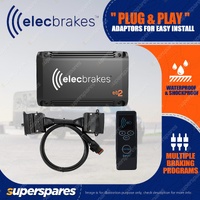 Elecbrakes Electric Brake Controller + Adaptor + Remote Bundle A12-12 Socket