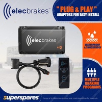 Elecbrakes Electric Brake Controller + Adaptor + Remote Bundle A7-7LR Socket