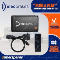 Elecbrakes Electric Brake Controller + Adaptor + Remote Bundle A7LR-12 Socket