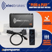 Elecbrakes Electric Brake Controller + Adaptor + Remote Bundle A7LR-7 Socket