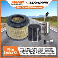 Fram Filter Service Kit Oil Air Fuel for Toyota Hilux TGN16R 04/2005-On