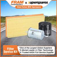 Fram Filter Service Kit Oil Air Fuel for Volvo S40 S40 V40 V40 1999-2002