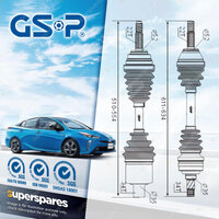 GSP LH + RH CV Joint Drive Shafts for Daewoo 1.5i Cielo GL ATA08Y ATA19Y ATF68Y