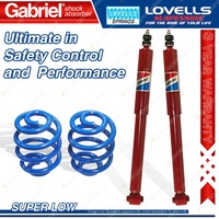 2 Rear Super Low Gabriel Guardian Shocks Lovells Springs for Commodore VU VY VZ