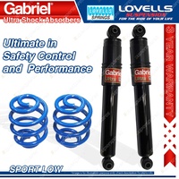 Rear Sport Low Gabriel Ultra Shocks Lovells Springs for Ford Falcon BA BF Sedan