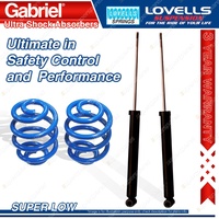 2 Rear Super Low Gabriel Ultra Shocks + Lovells Springs for BMW 3 E36 320i 325i