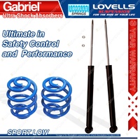 Rear Sport Low Gabriel Ultra Shocks + Lovells Springs for Audi A3 Series 8L