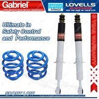 Front Sport Low Gabriel Ultra Shocks + Lovells Springs for Toyota Hilux GUN136