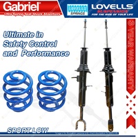 Front Sport Low Gabriel Ultra Shocks + Lovells Springs for Nissan 350Z Z33 Coupe