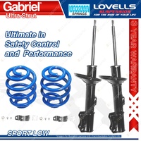 Rear Sport Low Gabriel Ultra Strut Shocks Lovells Springs for Toyota Corolla AE