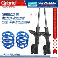 Front Sport Low Gabriel Ultra Shocks Lovells Springs for Mitsubishi Lancer CA CB