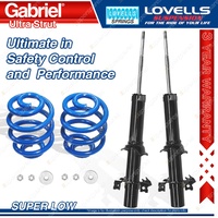 Front Super Low Gabriel Ultra Strut Shocks Lovells Springs for Honda Integra DA9