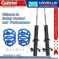 Front Sport Low Gabriel Ultra Strut Shocks Lovells Springs for Honda Integra DA9