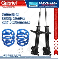 Front Sport Low Gabriel Ultra Strut Shocks Lovells Springs for Toyota Paseo EL54