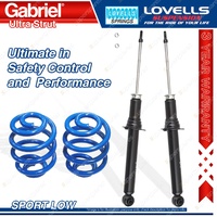 Front Sport Low Gabriel Ultra Shocks Lovells Springs for Mazda MX-6 GD 4 Cyl 4WS