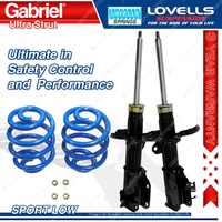 Front Sport Low Gabriel Shocks Coil Springs for Mazda 323 BJ sway bar mount 34mm