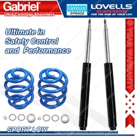 Front Sport Low Gabriel Cartridge Shocks Lovells Springs for Hyundai Excel HA X1