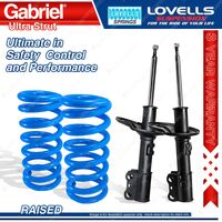 Front Raised Gabriel Ultra Strut Shocks Lovells Springs for Toyota Vienta MCV20R