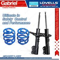 Front Sport Low Gabriel Ultra Strut Shocks+Lovells Coils for Lexus ES300 MCV20R