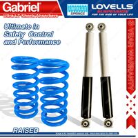 Rear Raised Gabriel Ultra LT Shocks+Lovells Springs for Nissan X-Trail T31 08-13