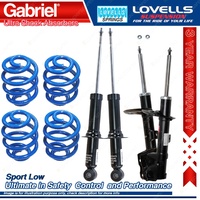 Front Rear Sport Low Gabriel Ultra Shocks + Coil Springs for Dodge Caliber PM