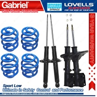 F + R Sport Low Gabriel Ultra Shocks Coil Springs for Mitsubishi Magna TR TS