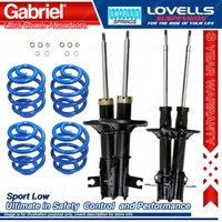 F+R Sport Low Gabriel Ultra Shocks + Coil Springs for Mazda 323 Astina BA 4 Cyl