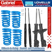 Front Rear Gabriel Ultra Shocks + Coil Springs for Volkswagen Golf III 1H