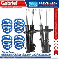 F + R Super Low Gabriel Ultra Shocks Coil Springs for Toyota Corolla AE 101 102