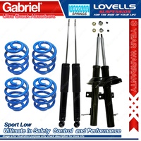 Front Rear Sport Low Gabriel Ultra Shocks + Coil Springs for Ford Focus LR