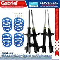 Front Rear Sport Low Gabriel Ultra Shocks + Coil Springs for Ford Laser KN