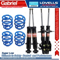 F+R Super Low Gabriel Ultra Shocks + Coil Springs for Holden Commodore VE Sedan