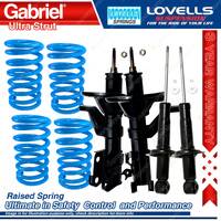 Front Rear Raised HD Gabriel Ultra Shocks + Lovells Spring for Nissan Patrol Y62