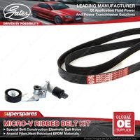 Gates Alt Micro-V Ribbed Belt Kit for Toyota Corolla ZZE122 1ZZ-FE 1.8L