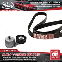 Gates Alt Micro-V Ribbed Belt Kit for Ford Fairlane BF Fairmont BF 4.0L