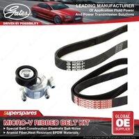 Gates Aircon Compressor Micro-V Belt Kit for Ford Focus LT LS LV AODE AODB 2.0L