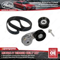 Gates Micro-V Ribbed Belt Kit for Holden Captiva 5 7 CG 2.4L 123KW 2011-2018