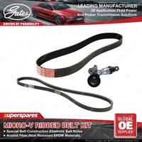 Gates Micro-V Ribbed Belt Kit for Mazda BT-50 B22 B32 UP UR 3.2L 147KW with AC