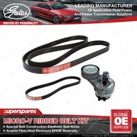 Gates Micro-V Ribbed Belt Kit for Holden Trax TJ 1.8L 103KW 10/2013-08/2019