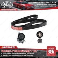 Gates Micro-V Ribbed Belt Kit for Mercedes Benz C200 W205 S205 1.6L 2014-2018