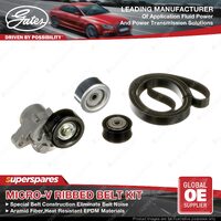 Gates Micro-V Ribbed Belt Kit for Mitsubishi Asx XD GA2W Outlander ZJ ZK ZL