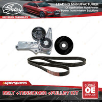 Gates Belt & Tensioner & Pulley for Holden Commodore VU 3.8L 147kW With A/C