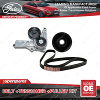 Gates Belt & Tensioner & Pulley for Holden Commodore VU 3.8L 147kW 152kW